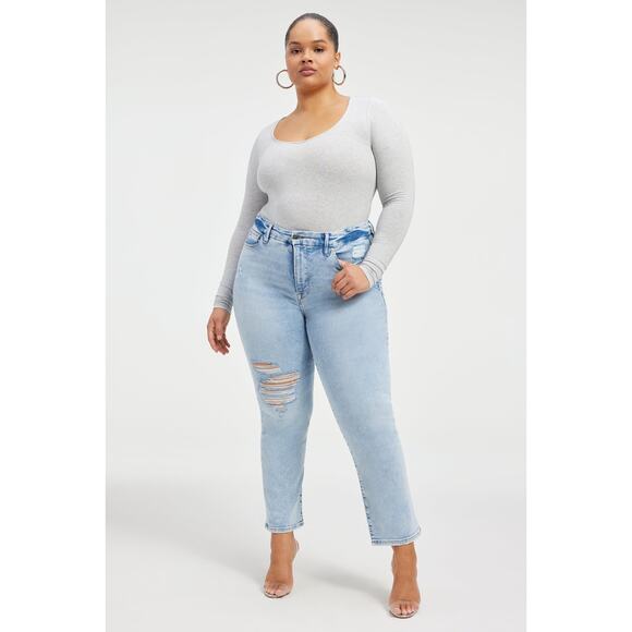Good American GOOD LEGS STRAIGHT JEANS size 30 / US 4xl - Picture 1 of 11